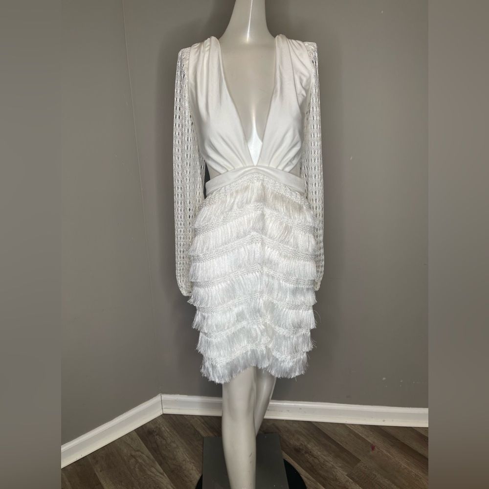 PatBo
Cut-Out Fringe Mini Dress - ivory - Picture 4 of 10